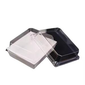 Quality Custom Transparent Cover Kraft Paper Fast Food Boxes for Sandwich Burger Cake Takeaway Packaging Food Container Catering wholesale