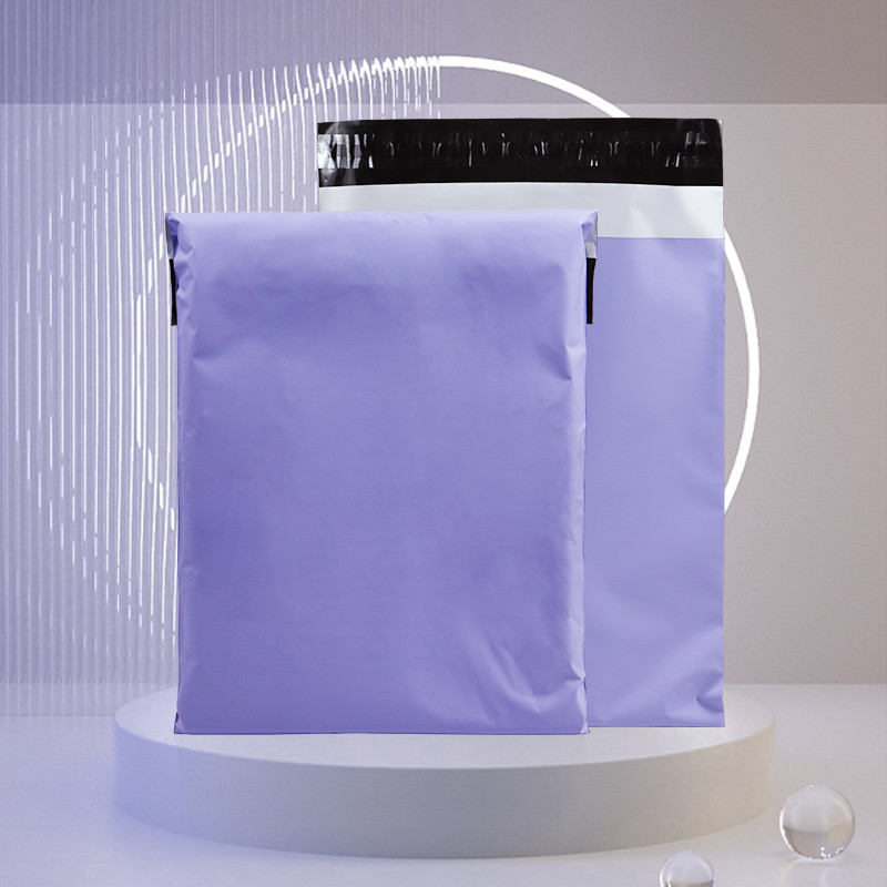 Purple Biodegradable Personalized Mailing Bags Customizable