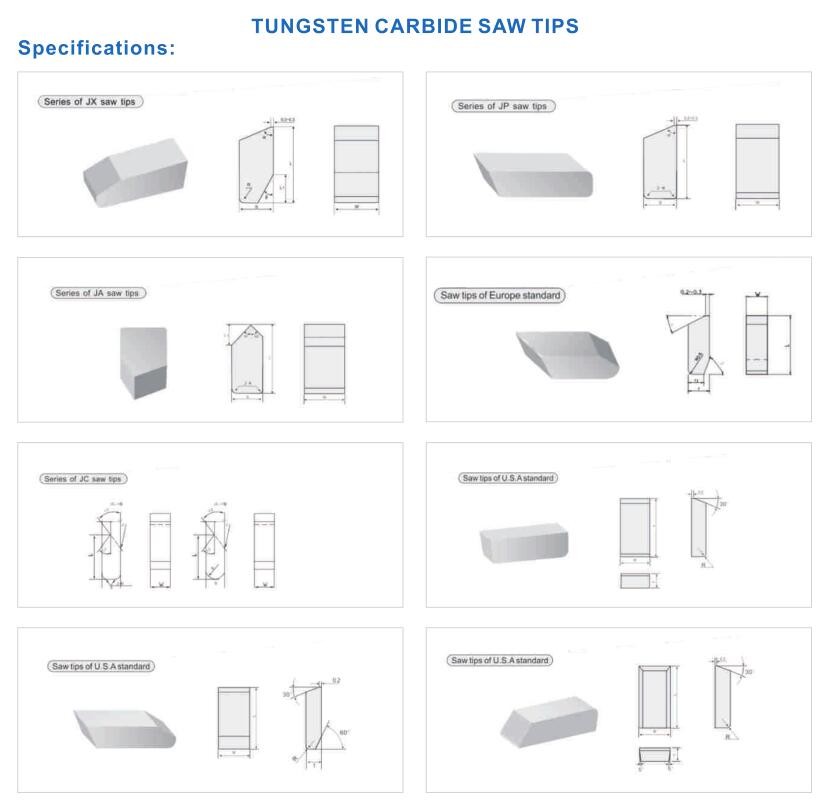 Wear Resistance Tungsten Carbide Saw Tips K01-K05 Grade Dimensionally Accurate