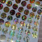 Custom Hologram Sticker Printer Hot Stamping Foil PVC Label Sticker