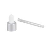 18/410 Frosted Silver Aluminum Cosmetic Dropper Essential Oil Glass Pipette