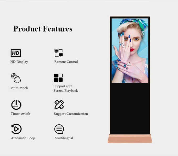 43Inch Standalone Lcd Touch Screen RK3288 OS 7.1 System Ultra Slim Cloud Management Smart Digital Signage Displays