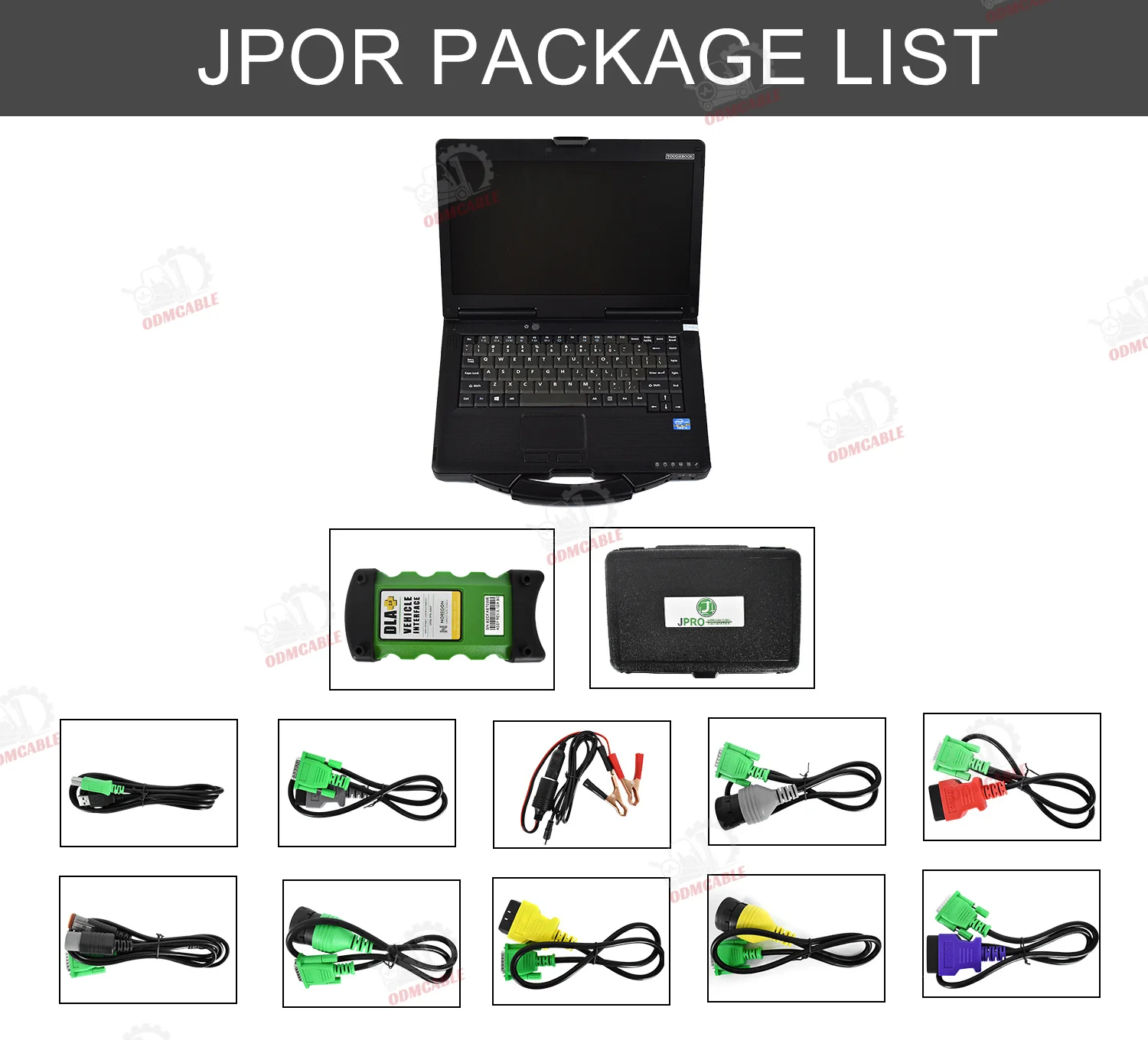 New Vehicle DLA+ 2.0 Adapter Kit Interface Diesel Heavy Duty Truck Diagnostic Scanner Tool
