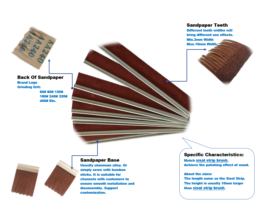Sandpaper Tampico Custom Industrial Brushes Wooden Furniture Polishing