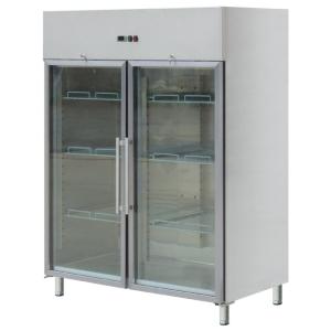 Quality Stainless Steel Kitchen 2 Doors Upright Display Refrigerator wholesale
