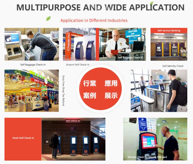 Hotel Check-in MRZ OCR Passport Reader with Android Software and Biometric Reader