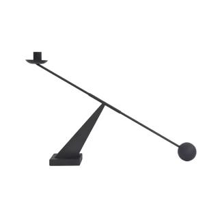 Quality Modern Minimalist Black Creative Personalized Geometric Lines Restaurant Candlelight Dinner Home Decor Metal wholesale