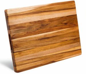 Quality Large Sustainable Teak Wood Cutting Board 20 X 15 X 1.5 Inches wholesale
