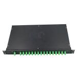 Low PDL 1260nm Rack Mount PLC Splitter 1 RU 19" 1x16 SC APC