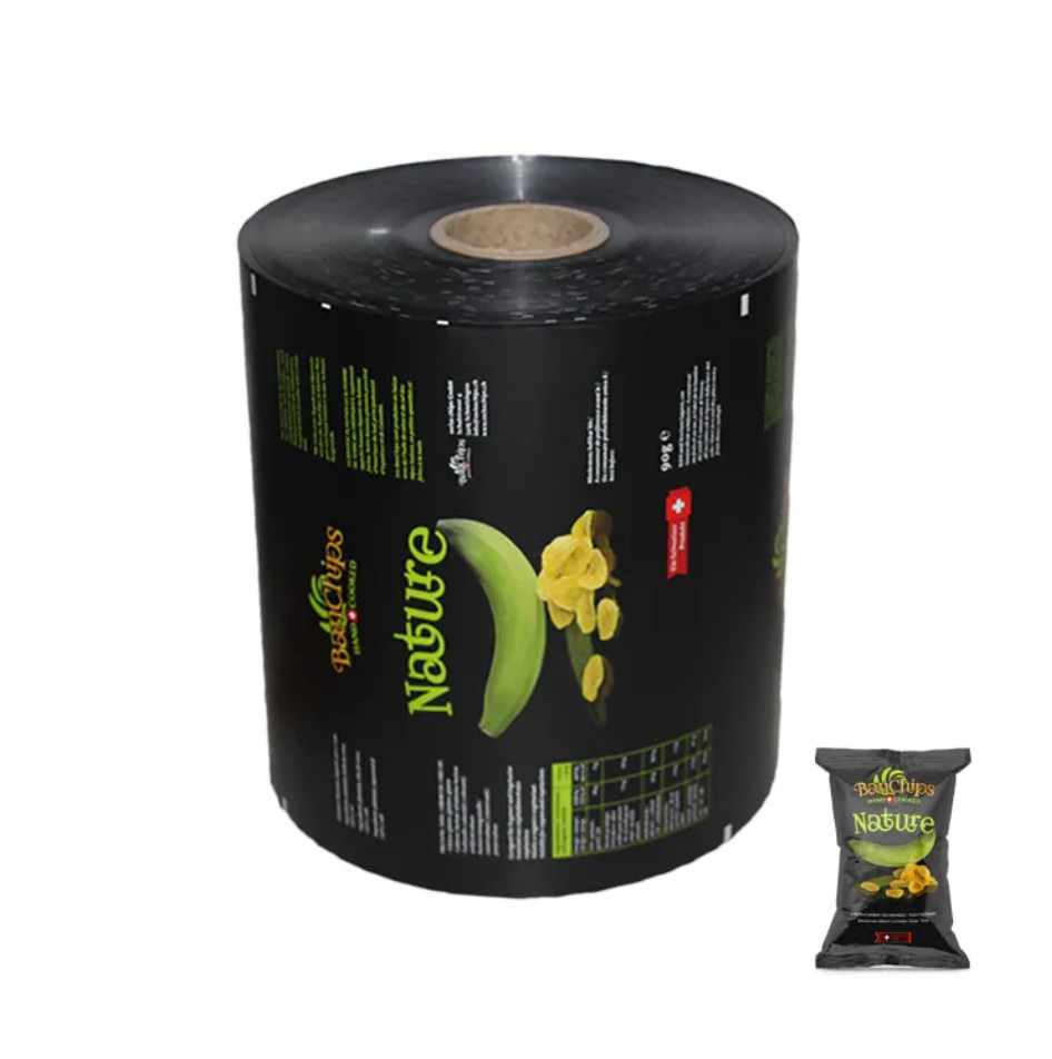 Customized Heat Sealed Flexible Packaging Film For Snack Food, Potatoes, Corn Tortillas, Cornmeal, Banana Slices