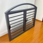 Customized Aluminum Louver Window 6mm Glass Precision Cutting Powder Coating