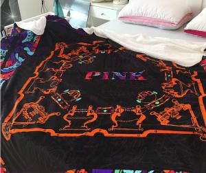 Quality Screen Printing Fashion Sherpa Flannel Fleece Blanket Double Side For Bedding wholesale
