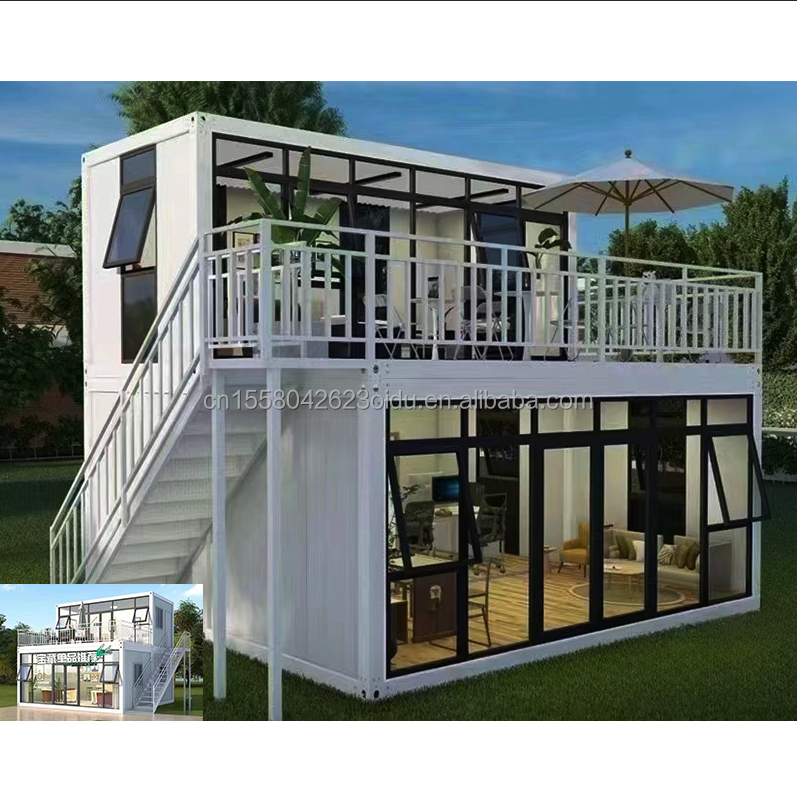 Customized Color 20ft Prefabricated Container House with Kitchen and One Bedroom for Hotel Aluminum Alloy Windows