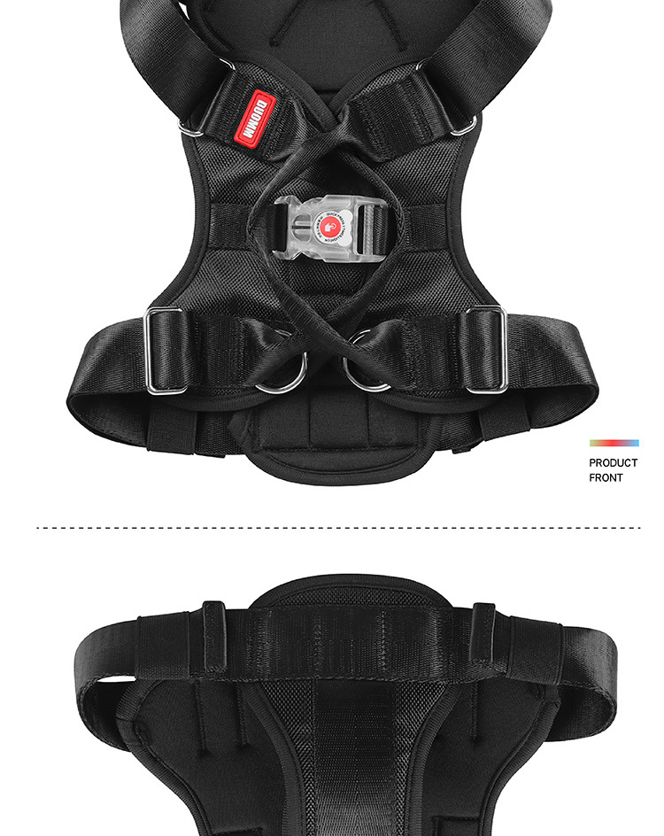 Dog Harness Vest Heavy Duty Padded Reflective USB Nylon Material Oxford Made LED Light