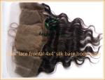 Indian virgin remy hair silk lace frontal 13''x4'' ,natural color body wave 10''