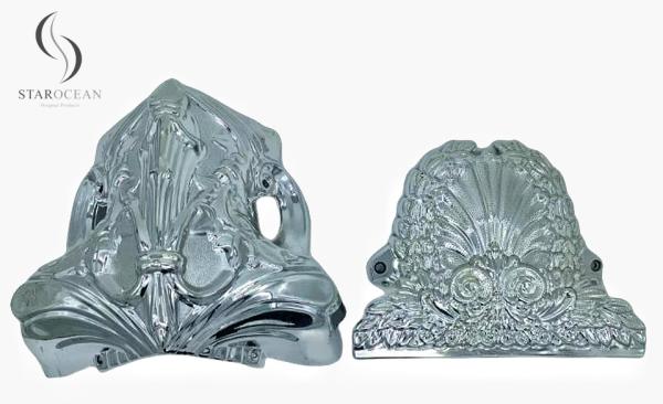Silver Plating High-Strength Metal Coffin Accessories For Funeral Ornamentation1
