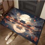 Cartoon Building Crystal Velvet Floor Carpets For Sofa Bedroom And Living Room