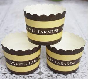 Quality Chocolate Brown Strips kraft paper baking muffin cup Manufactory wholesale