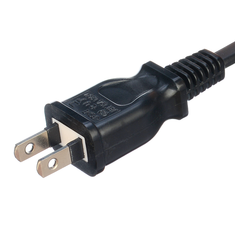 2 Flat Poles PSE Certificated Power Plug With 1Change to 2 Pole Socket for Home Appliance Extension Cord Customized Black