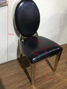 Quality High Density Sponge Filled 44cm 92cm SS Dining Chairs wholesale