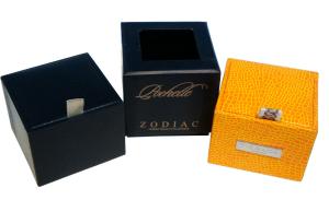 Quality Tie Rack Men’s Cufflink Paper Box, Cardboard Gift Boxes With Ribbon Handle, Stamped Logo wholesale