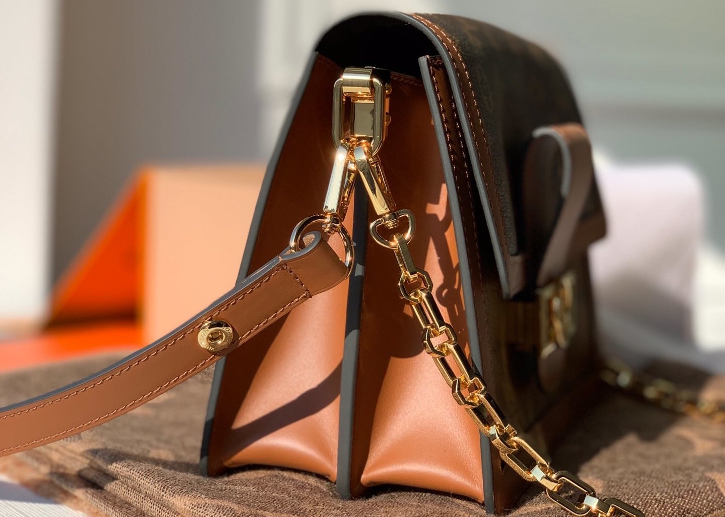 Brown Monogram Crossbody Bag