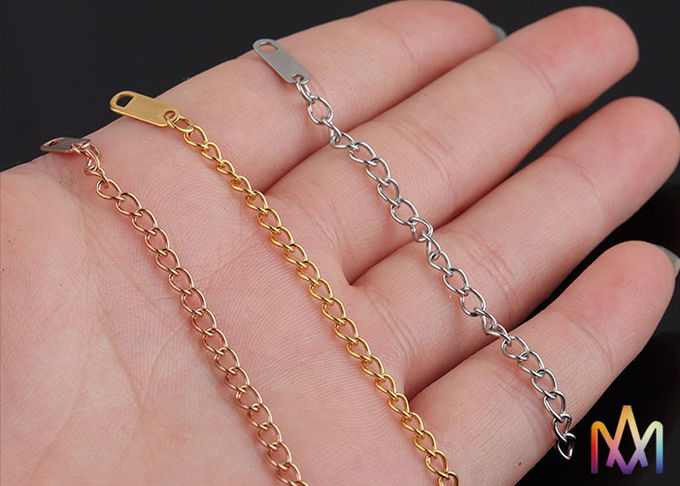 Fadeless Hypoallergenic Extenders SS Bulk Jewelry Chain