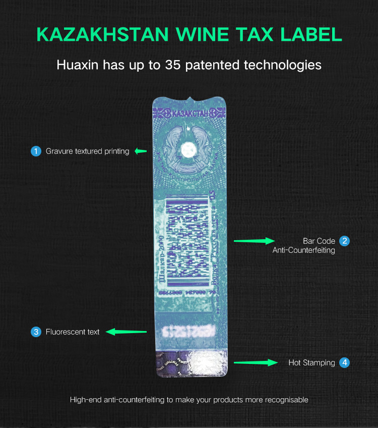 Polarized Color Change Customized Tax Stamp Security Anti Counterfeiting Stamps