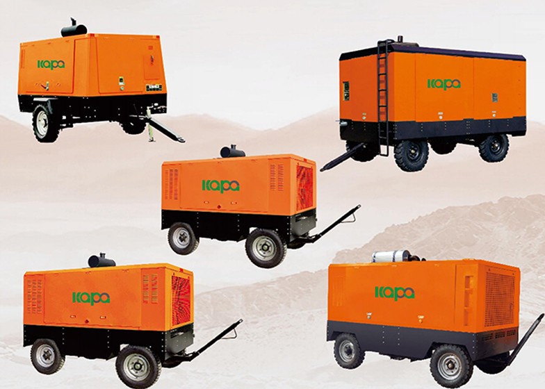 Portable diesel air compressor