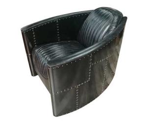 Quality Aviator Stealth Pilot Black Aluminium And Black Leather Chair wholesale