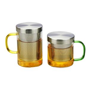 China Cold Brew Tea Maker Glass Tea Infuser Cup 300ml / 400ml Capacity For Home on sale