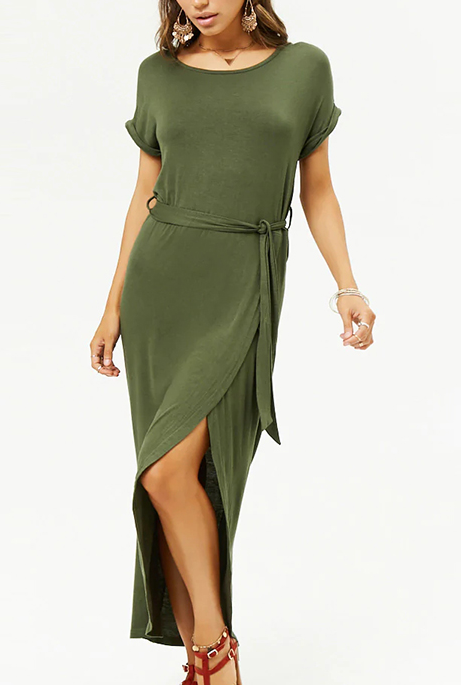 Factory high-low long maxi dress for women
