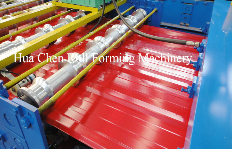 Auto Color Steel Roofing Sheet Metal Roll Forming Machines / Equipment In Plant