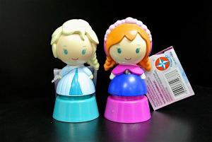 Quality Frozen Princess Plastic Toy Figures With Disney Logo Blue / Pink Color wholesale
