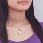 18K Yellow Gold Diamonds White Agate Drop Pendant Earrings Jewelry (GDSET005)
