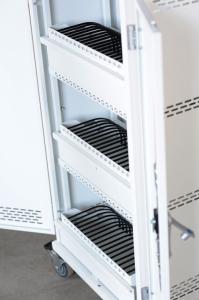 Quality Deep Gray Laptop Charging Cabinet 54 Units Steel Material For Training School wholesale