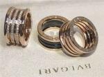 B.zero1 4-band ring in 18kt pink gold with pave diamonds AN857022
