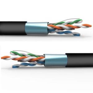 Quality 24AWG CAT5E FTP Outdoor PE Cable 100% Copper Solid Pass Fluke wholesale