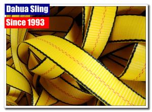 Quality Yellow Heavy Duty Lashing Straps , 1 Inch Webbing Strap 3000# BS Water Resistant wholesale