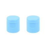 24/410 Striped Plastic Butterfly Flip Top Cap Matte Blue Skin Lotion Bottle Cap