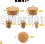 Natural Cork Soft Wine Bottle Wooden Conical Combo Set for Wine Beer Glass