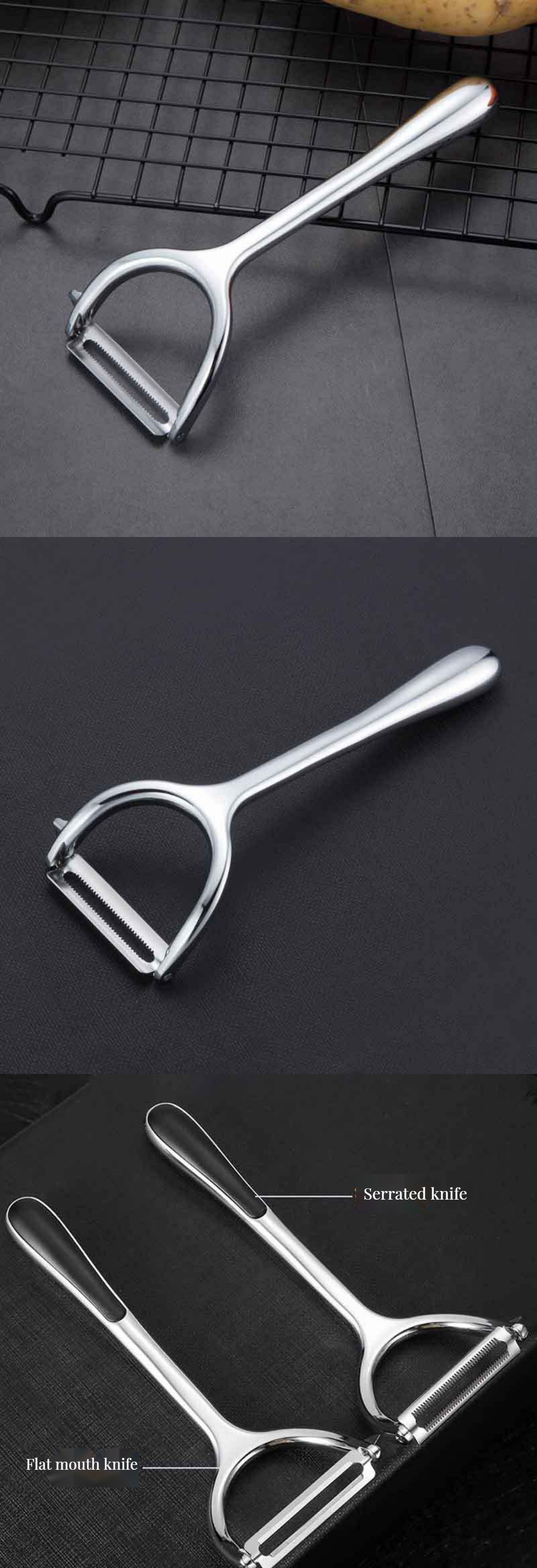 Number of Pieces 1 Sustainable Stainless Steel Paring Peeler Knife for Cutting Fruits