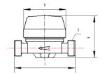 Brass Cold Hot Water Flow Meter DN15mm