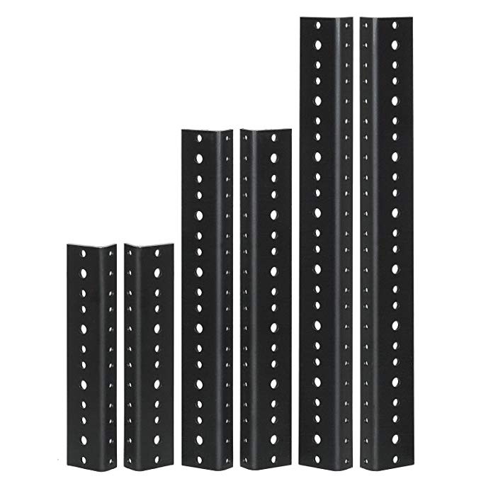 ISO9001 Rohs CE 16949 2U Heavy Duty Steel Vertical Rack Rail Pair DIY Kit With Hardware