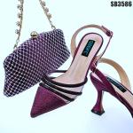 PU Bridal Shoes and Matching Bag Set for Nigerian Party Ladies Fashion Italian