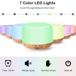 12W Portable Small Size 300ml Wood Grain Ultrasonic Air Humidifier Aroma