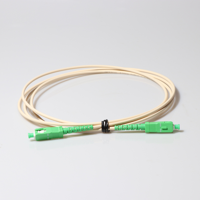 White G657a2 Fiber Cable Patch Cord SC APC To SC APC Singlemode 3m