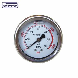 Quality 60Mpa 70Mpa Heavy Duty High Pressure Gauge Back Mount 1 Year Warranty wholesale