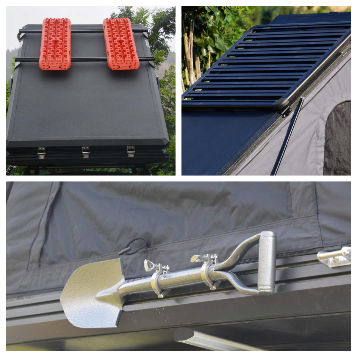 High- Aluminum Hard Shell Triangle Roof Top Tent for 2022 Car Hard Shell Rooftop Tent