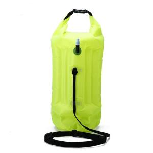 Quality Nylon TPU Triathlon Race Gear Green Inflatable Swim Buoy With Patent wholesale